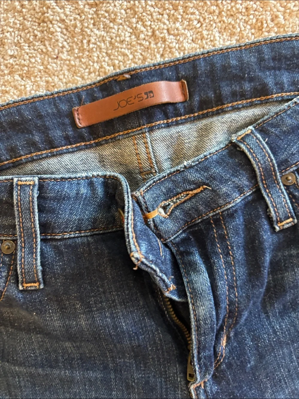Joe's Jeans Dark Blue Ripped Skinny Jeans